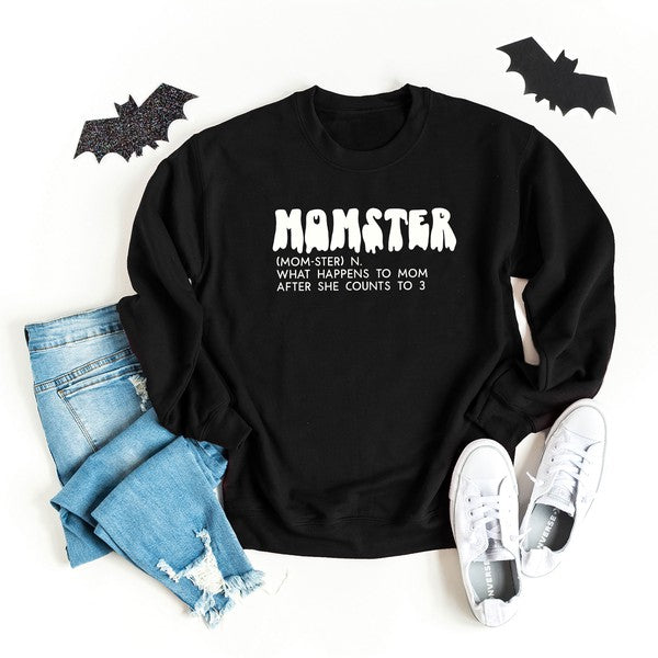 S-Halloween Momster Definition Graphic Sweatshirt