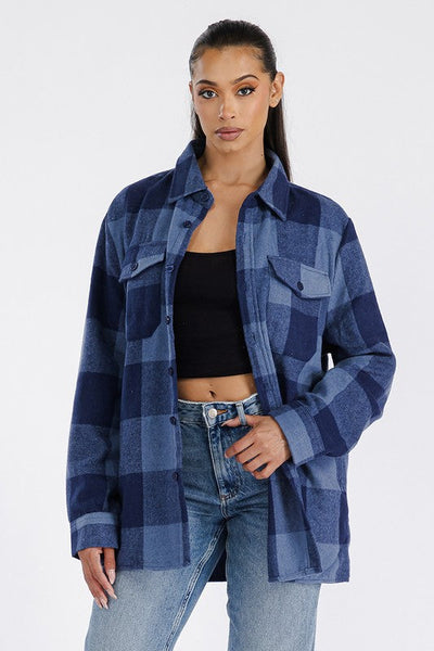 S-Boyfriend Oversized Soft Flannel Shacket