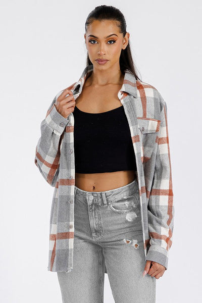 S-Boyfriend Oversized Soft Flannel Shacket