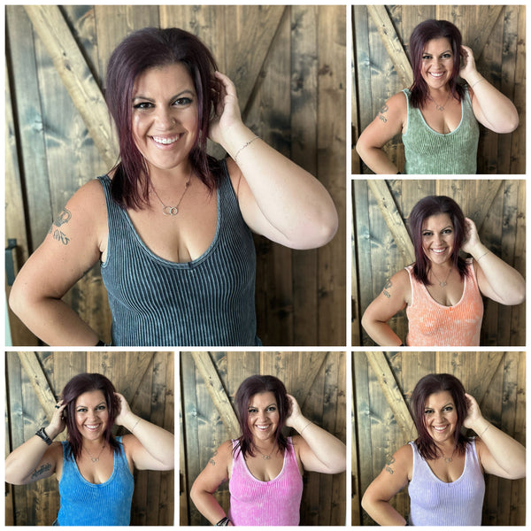The Becky Padded Ribbed Tank Top