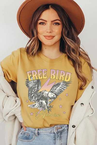 Free Bird America Graphic T Shirts