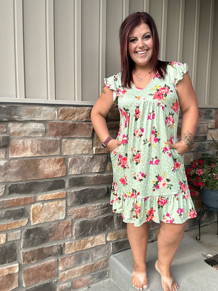 S-Can’t Fight the Feeling Floral Dress