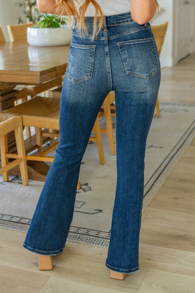 S - Carina High Rise Vintage Wash Flare Jeans