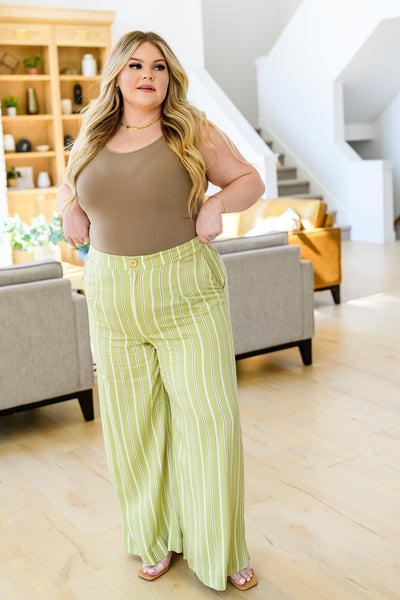 S-Never Underrated Striped Wide Leg Trousers