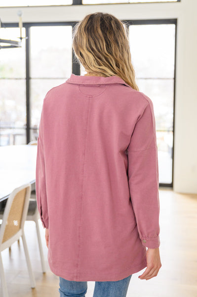 S-Sweet Crush Collar Pullover in Mauve