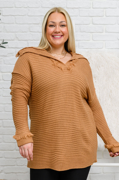S - Travel Far & Wide Sweater in Taupe