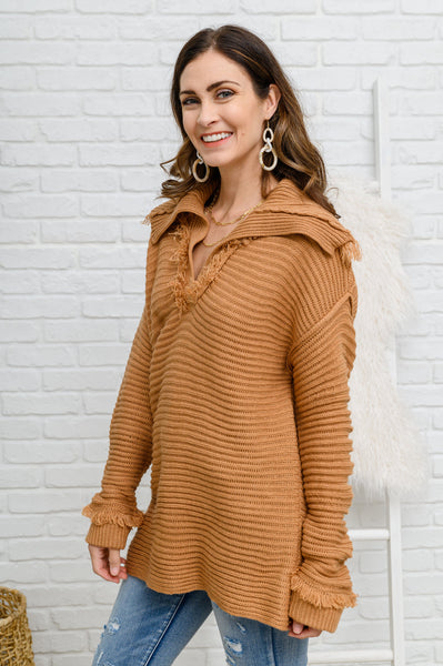 S - Travel Far & Wide Sweater in Taupe