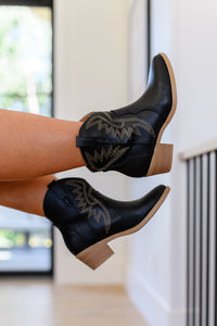 S-Two Step Western Bootie in Black