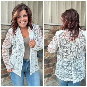 Eloquent and Elevated Lace Blazer
