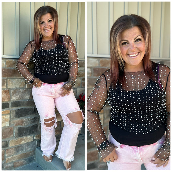 S-Babs Distressed Straight Jeans in Pink