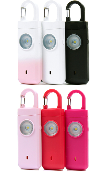Rechargeable Safety Alarm & Flashlight with Keychain Clip
