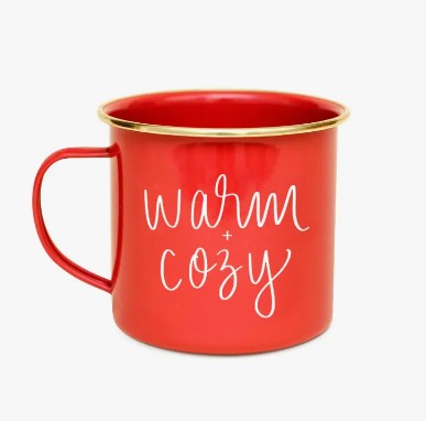 Warm and Cozy - Red Campfire Coffee Mug - 18 oz