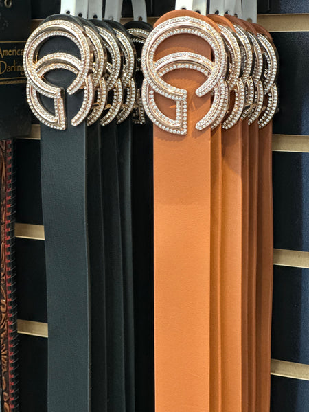 Designer Inspired Glitter Belts