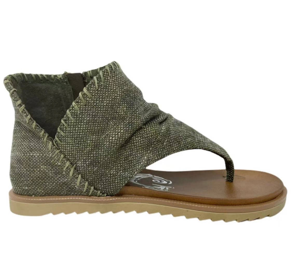 AP222 Very G Alexander Khaki Gladiator Sandals *Final Sale* - Rustik Sage Boutique
