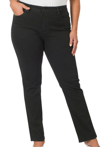 Zenana Mid-Rise Black Straight Denim Jeans - Rustik Sage Boutique