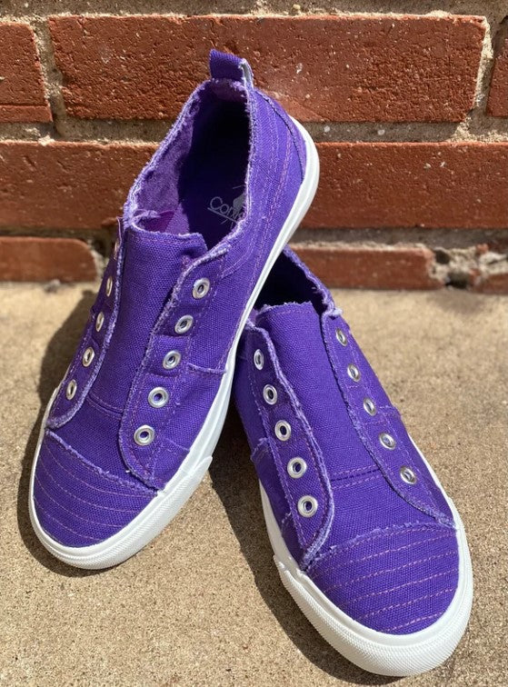 MA133 Corkys Babalu Purple Slip-on Sneakers *Final Sale* - Rustik Sage Boutique